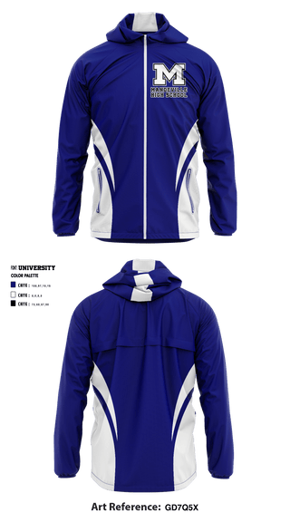 Windbreaker, Mandeville High School Swimming, School Spirit Store, Teamtime, Team time, sublimation, custom sports apparel, team uniforms, spirit wear, spiritwear, sports uniforms, custom shirts, team store, custom team store, fundraiser sports, apparel fundraiser