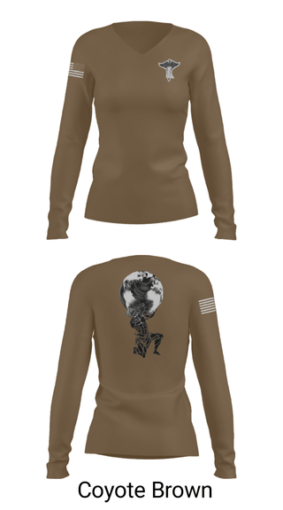 Women's Long Sleeve Vneck Shirt, , Air Force, Teamtime, Team time, sublimation, custom sports apparel, team uniforms, spirit wear, spiritwear, sports uniforms, custom shirts, team store, custom team store, fundraiser sports, apparel fundraiser