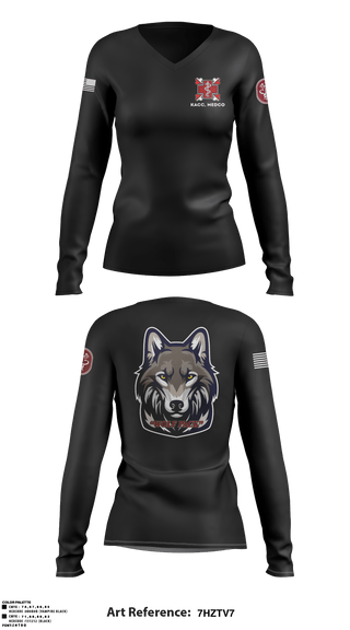 Women's Long Sleeve Vneck Shirt, , Army, Teamtime, Team time, sublimation, custom sports apparel, team uniforms, spirit wear, spiritwear, sports uniforms, custom shirts, team store, custom team store, fundraiser sports, apparel fundraiser