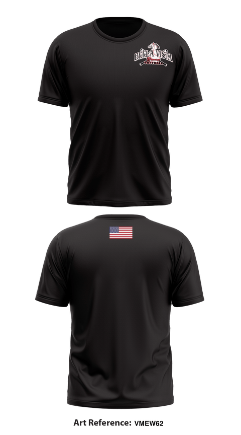 Bella Vista High School softball 97622292 Short Sleeve Performance Shirt - 1