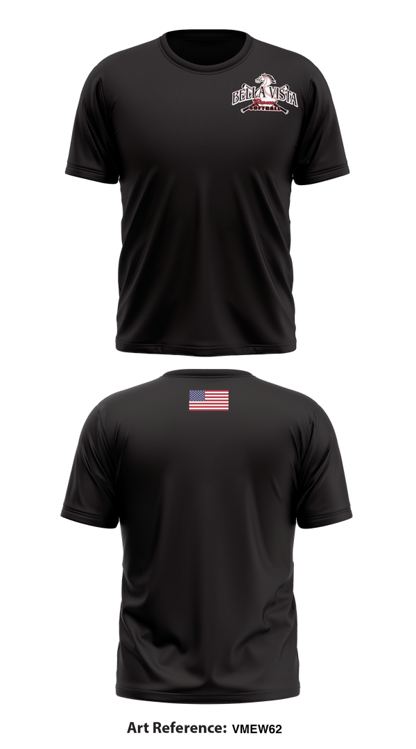 Bella Vista High School softball 97622292 Short Sleeve Performance Shirt - 1