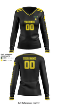 Taconic High School Volleyball 26091009 Women's Long Sleeve V-neck Shirt - 4