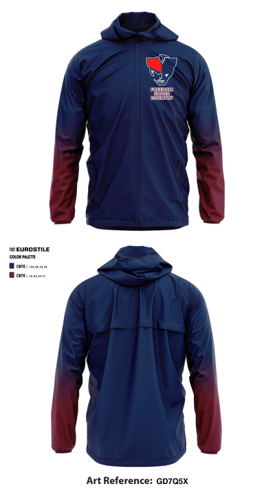 Freedom High School Cross Country 79620244 Windbreaker - 2