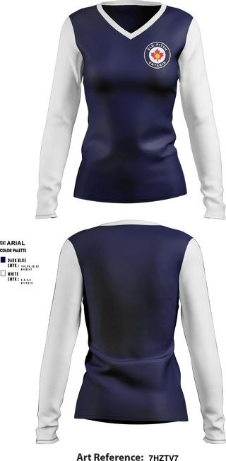 Women's Long Sleeve Vneck Shirt, Slo-Pitch Ontario, Softball, Teamtime, Team time, sublimation, custom sports apparel, team uniforms, spirit wear, spiritwear, sports uniforms, custom shirts, team store, custom team store, fundraiser sports, apparel fundraiser