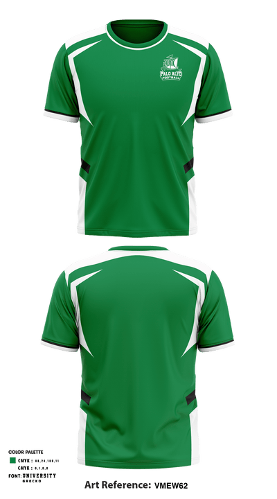 Palo Alto High School Football 74220042 Short Sleeve Performance Shirt - 2