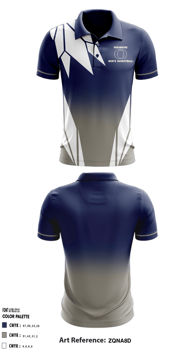 Oceanside High School Basketball 72358289 Short Sleeve Performance Polo - 1