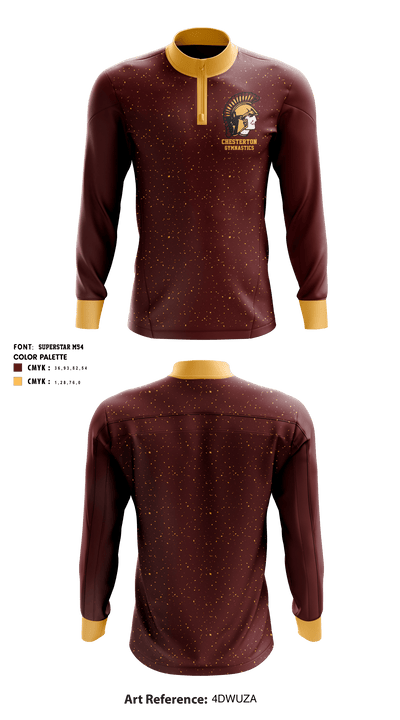 Chesterton High School Gymnastics 53300564 Quarter Zip Jacket - 1