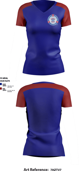 Women's Short Sleeve Vneck Shirt, Newport Little League, Baseball, Teamtime, Team time, sublimation, custom sports apparel, team uniforms, spirit wear, spiritwear, sports uniforms, custom shirts, team store, custom team store, fundraiser sports, apparel fundraiser