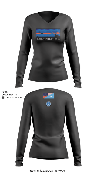 Women's Long Sleeve Vneck Shirt, , Army, Teamtime, Team time, sublimation, custom sports apparel, team uniforms, spirit wear, spiritwear, sports uniforms, custom shirts, team store, custom team store, fundraiser sports, apparel fundraiser