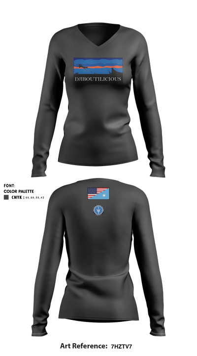 jsotf J2 53112518 Women's Long Sleeve V-neck Shirt - 1