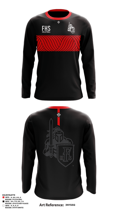 Fairview HS Boys Volleyball 80969123 Long Sleeve Performance Shirt - 1