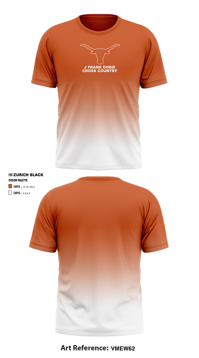J Frank Dobie High School Cross Country 16838238 Short Sleeve Performance Shirt - 1