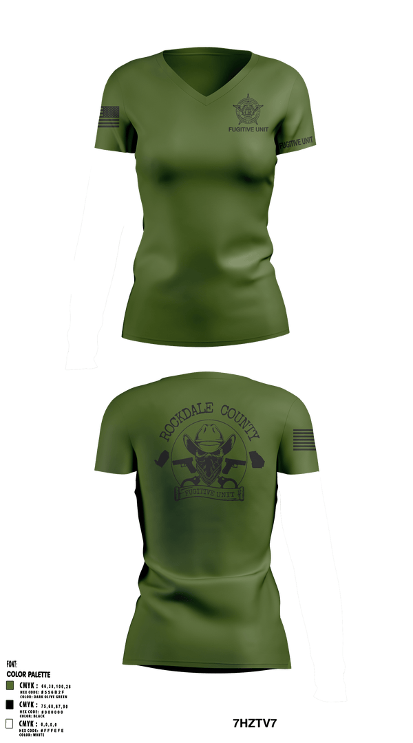 Women's Short Sleeve Vneck Shirt, RCSO Fugitive Unit, Police, Teamtime, Team time, sublimation, custom sports apparel, team uniforms, spirit wear, spiritwear, sports uniforms, custom shirts, team store, custom team store, fundraiser sports, apparel fundraiser