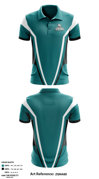 Canyon Springs Wrestling 45198779 Short Sleeve Performance Polo - 1