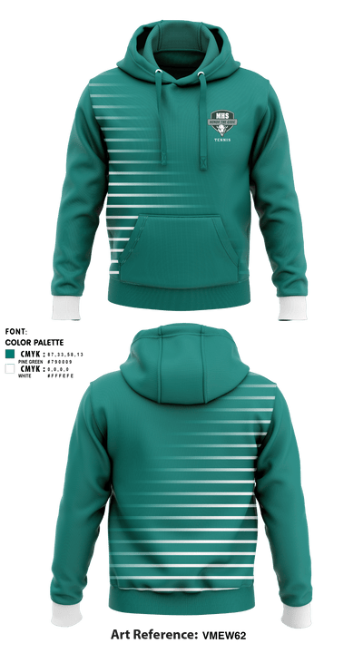 Manteca High School Tennis 28315814 Hoodie - 1