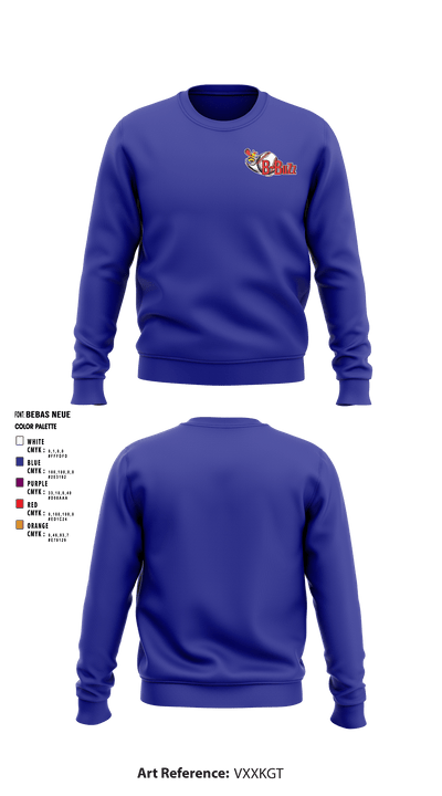 B Buzz Baseball League 70409945 Crew Neck Sweatshirt - 3