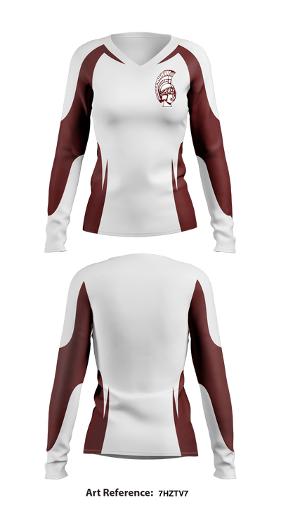 Boardman High School Cheer 61432760 Women's Long Sleeve V-neck Shirt - 1