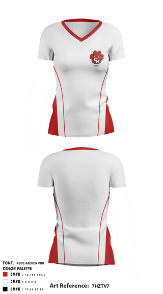 Women's Short Sleeve Vneck Shirt, Colleyville Heritage High School Cheer, , Teamtime, Team time, sublimation, custom sports apparel, team uniforms, spirit wear, spiritwear, sports uniforms, custom shirts, team store, custom team store, fundraiser sports, apparel fundraiser