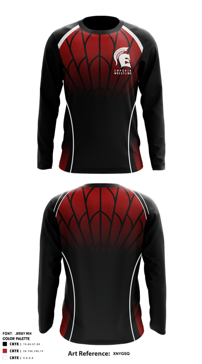 Emporia Middle School 47479945 Long Sleeve Rash Guard Shirt - 1