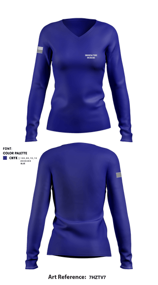 Women's Long Sleeve Vneck Shirt, , Fire Department, Teamtime, Team time, sublimation, custom sports apparel, team uniforms, spirit wear, spiritwear, sports uniforms, custom shirts, team store, custom team store, fundraiser sports, apparel fundraiser