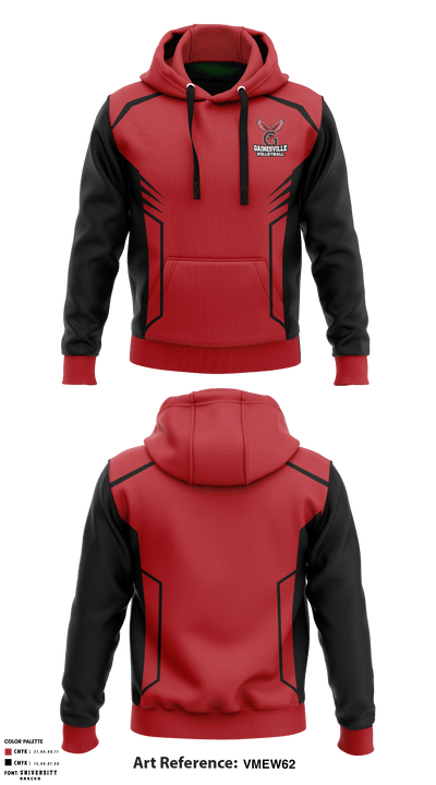 Gainesville High School Volleyball 65706327 Hoodie - 1