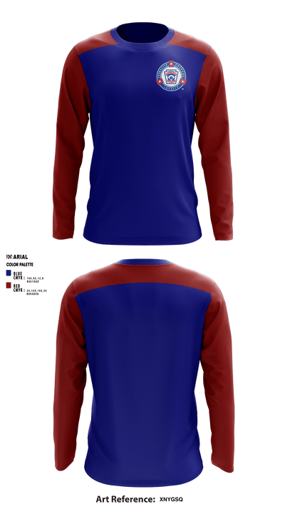 Newport Little League 56400248 Long Sleeve Performance Shirt - 1