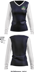 The Strike Zone Omaha 81730585 Women's Long Sleeve V-neck Shirt - 1