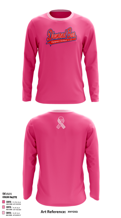 Diamond Bar Girls Softball 1743931 Long Sleeve Performance Shirt - 2