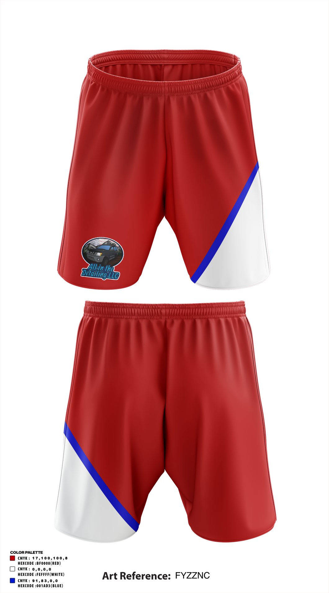 All in the Detailing LLC 60824320 Athletic Shorts With Pockets - 1