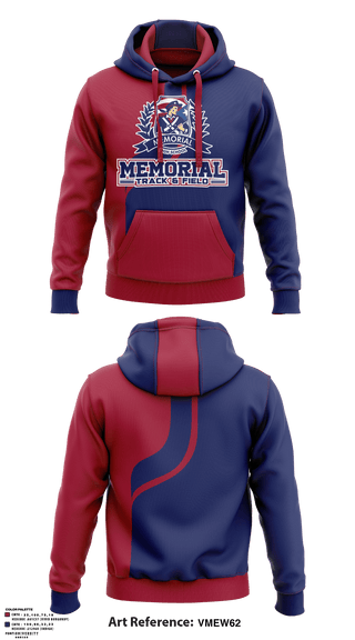 Hoodie, Memorial High School Track, Track & Field, Teamtime, Team time, sublimation, custom sports apparel, team uniforms, spirit wear, spiritwear, sports uniforms, custom shirts, team store, custom team store, fundraiser sports, apparel fundraiser