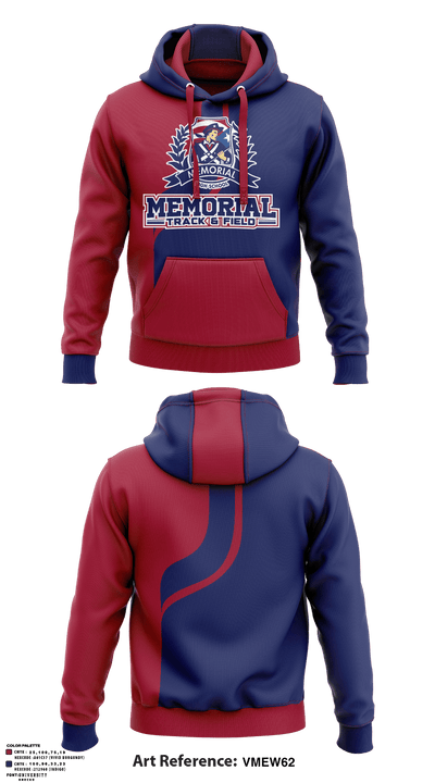 Memorial High School Track 71814788 Hoodie - 1