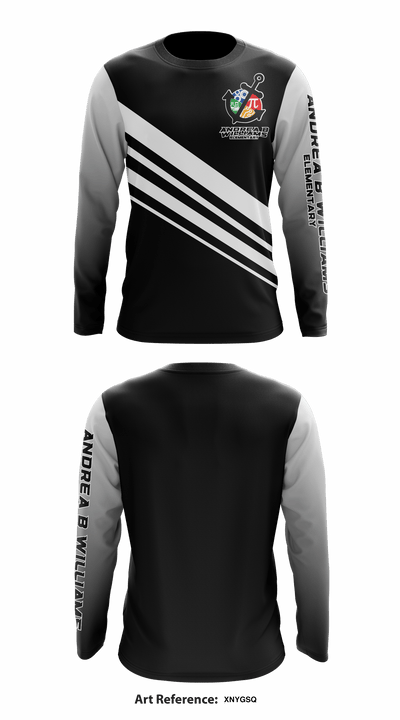 Andrea B Williams Elementary 30567644 Long Sleeve Performance Shirt - 1