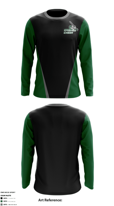 Waterbury Knights Football & Cheer 25806965 Long Sleeve Performance Shirt - 2