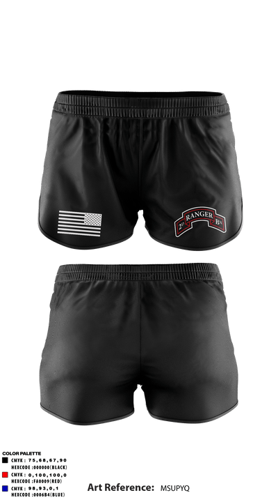 2nd Ranger Battalion 70049329 Track Shorts - 1