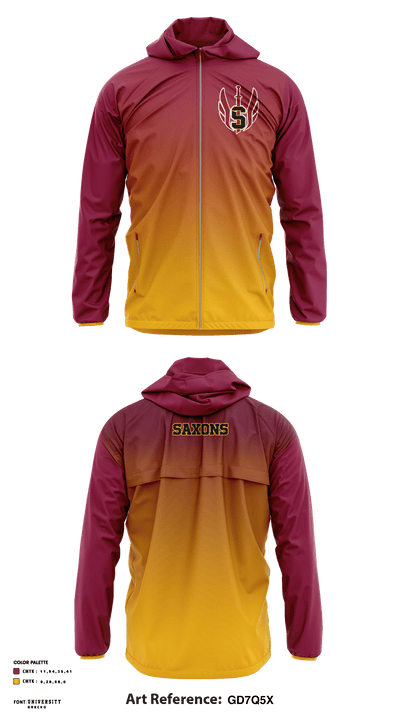 Schaumburg High School Bowling 29259600 Windbreaker - 3