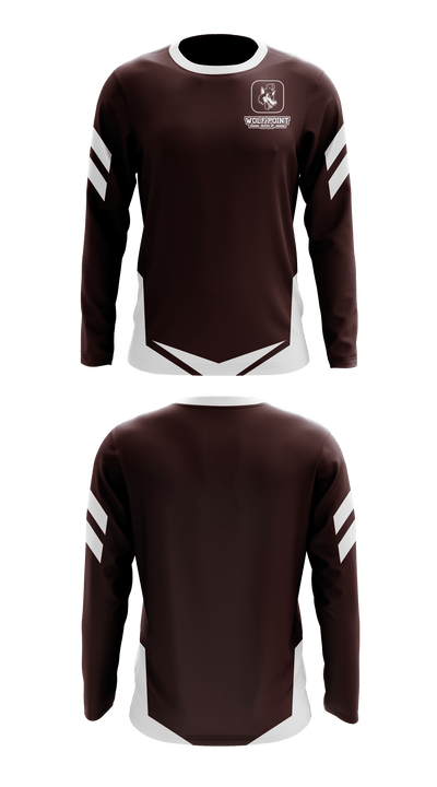 Wolf Point High School Golf 97744060 Long Sleeve Performance Shirt - 1
