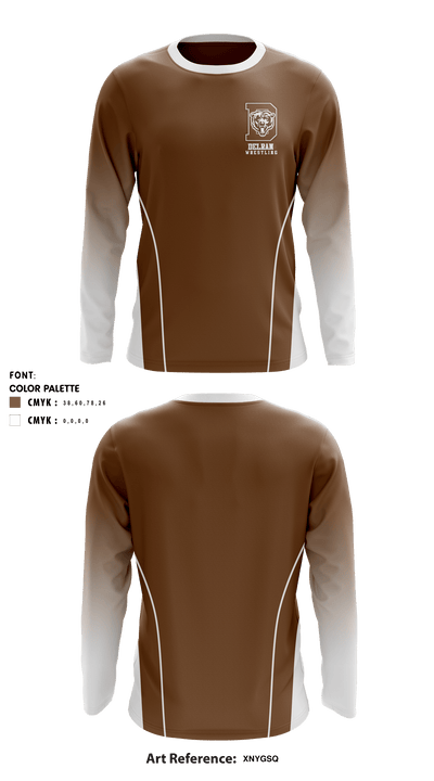 Delran High School Wrestling 89684871 Long Sleeve Rash Guard Shirt - 1
