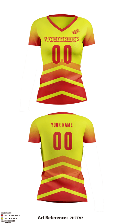 Woodbridge High School Volleyball 47184148 Short Sleeve Performance Shirt - 2