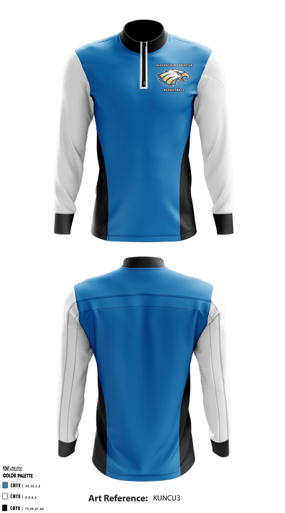 Bakersfield Christian High School Basketball 56534822 Quarter Zip Jacket - 1