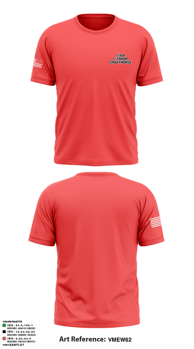 1/104 C Troop CrazyHorse 61270884 Short Sleeve Performance Shirt - 3