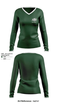 North Hall High School Swimming 67249085 Women's Long Sleeve V-neck Shirt - 3