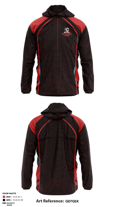 Veterans Memorial High School Cheer 12997133 Windbreaker - 1