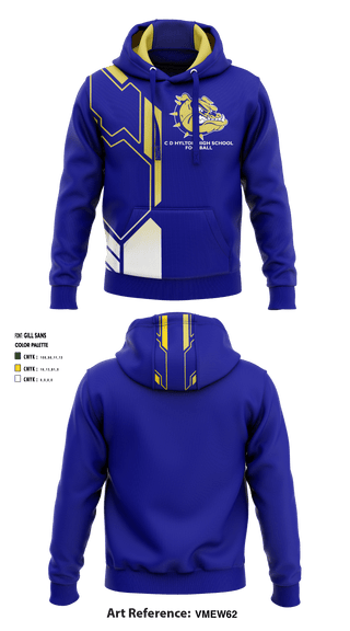 Hoodie, C D Hylton High School Football, Football, Teamtime, Team time, sublimation, custom sports apparel, team uniforms, spirit wear, spiritwear, sports uniforms, custom shirts, team store, custom team store, fundraiser sports, apparel fundraiser