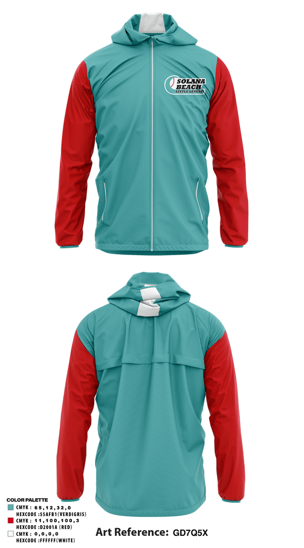 Windbreaker, Solana Beach Little League, Baseball, Teamtime, Team time, sublimation, custom sports apparel, team uniforms, spirit wear, spiritwear, sports uniforms, custom shirts, team store, custom team store, fundraiser sports, apparel fundraiser