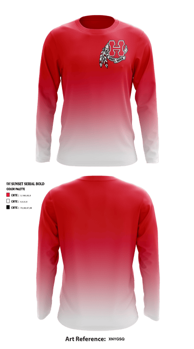 William S Hart High School Cross Country 37841328 Long Sleeve Performance Shirt - 1