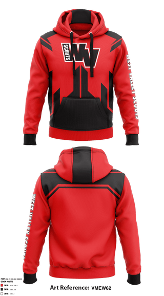 Hoodie, West Valley Scouts, Football, Teamtime, Team time, sublimation, custom sports apparel, team uniforms, spirit wear, spiritwear, sports uniforms, custom shirts, team store, custom team store, fundraiser sports, apparel fundraiser