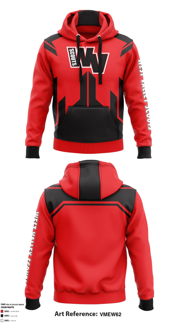 Hoodie, West Valley Scouts, Football, Teamtime, Team time, sublimation, custom sports apparel, team uniforms, spirit wear, spiritwear, sports uniforms, custom shirts, team store, custom team store, fundraiser sports, apparel fundraiser