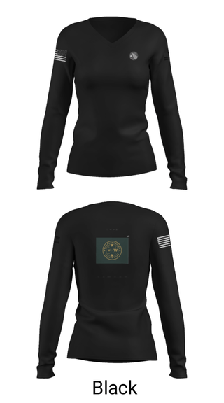 Women's Long Sleeve Vneck Shirt, , Army, Teamtime, Team time, sublimation, custom sports apparel, team uniforms, spirit wear, spiritwear, sports uniforms, custom shirts, team store, custom team store, fundraiser sports, apparel fundraiser