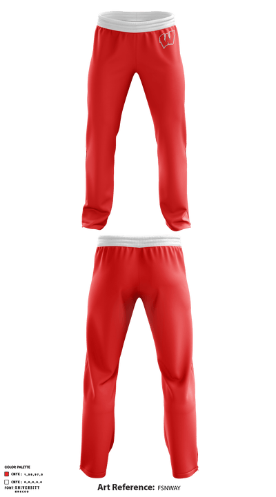 Wayne High School Basketball 71614044 Sweatpants - 1