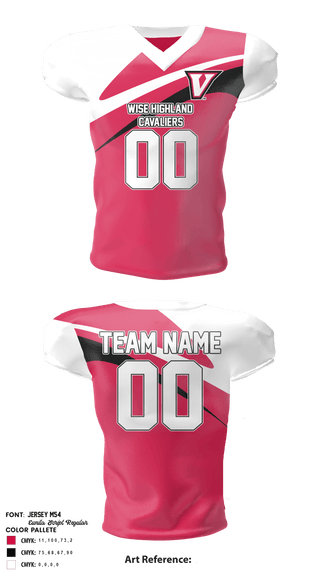 Football Jersey, Wise Highland Cavaliers, Football, Teamtime, Team time, sublimation, custom sports apparel, team uniforms, spirit wear, spiritwear, sports uniforms, custom shirts, team store, custom team store, fundraiser sports, apparel fundraiser